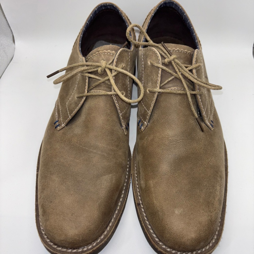 Original Penguin Wade Brown Leather Derby Shoes Mens 11 Oxford WADE No Insoles